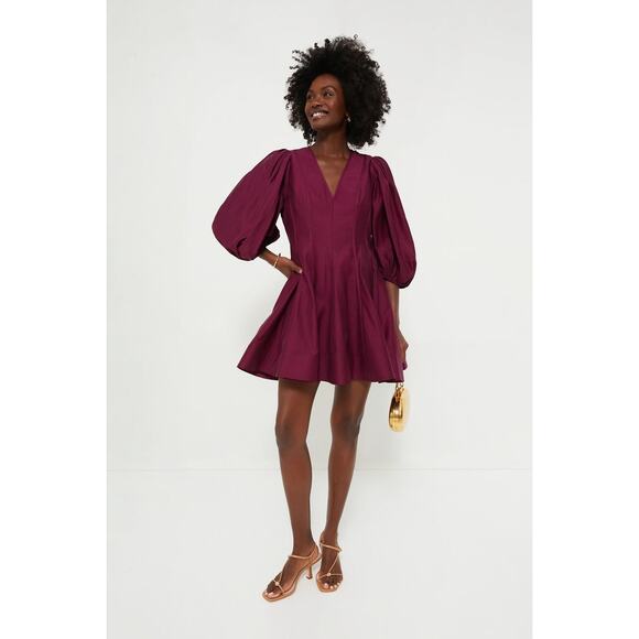 ENGLISH FACTORY Berry Loraine Mini Dress Size XL NWT Retail $168 Tuckernuck - Picture 4 of 8